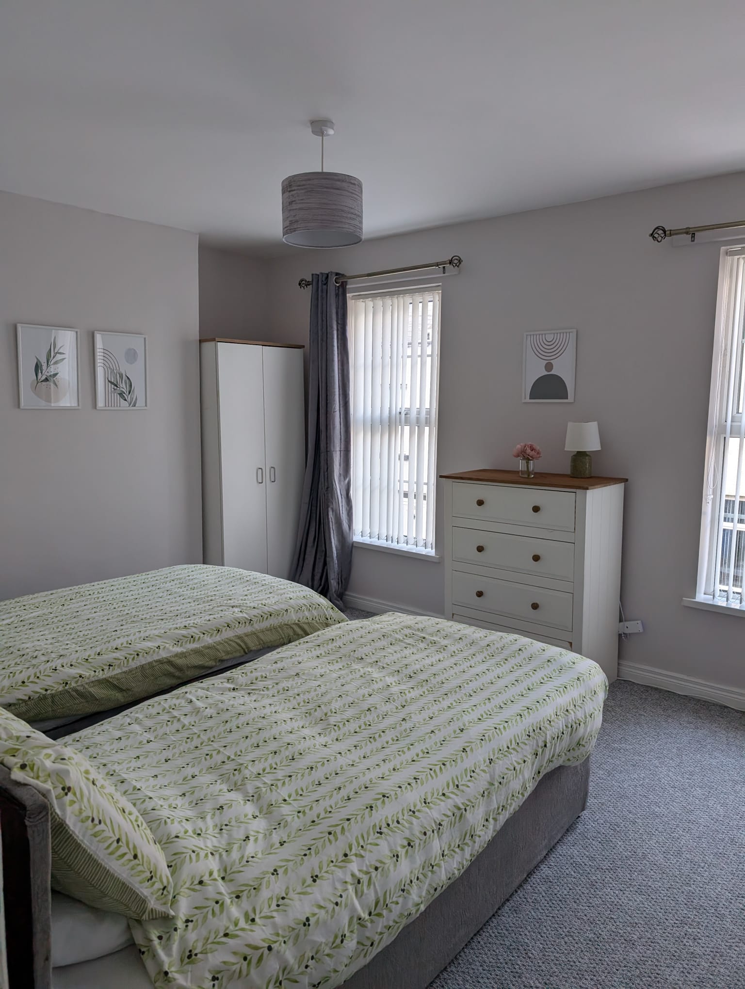 Twin bedroom in self-catering accommodation